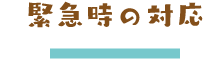 緊急時の対応